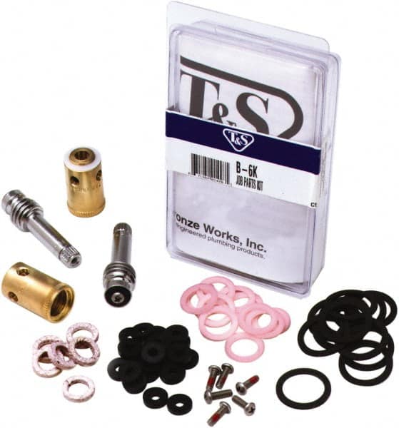 T&S Brass - 58 Pieces Two Handle Faucet Faucet Repair Kit - Complete Two Handle Repair Kit Style - Makers Industrial Supply