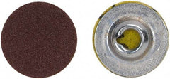 Merit Abrasives - 3/4" Disc Diam, 100 Grit, Aluminum Oxide Quick Change Disc - Type S Attaching System, Coated, Brown, 40,000 RPM, ALO Series - Makers Industrial Supply