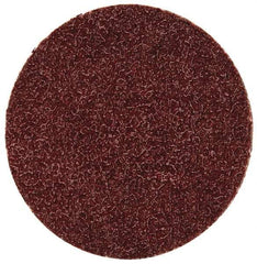 Merit Abrasives - 1" Disc Diam, 80 Grit, Aluminum Oxide Quick Change Disc - Type S Attaching System, Coated, Brown, 40,000 RPM, ALO Series - Makers Industrial Supply