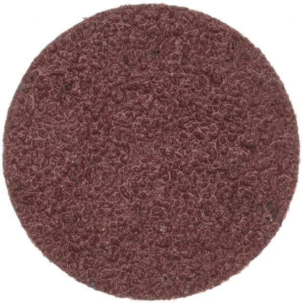 Merit Abrasives - 1" Disc Diam, 60 Grit, Aluminum Oxide Quick Change Disc - Type S Attaching System, Coated, Brown, 40,000 RPM, ALO Series - Makers Industrial Supply