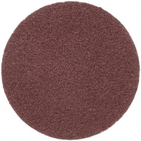 Merit Abrasives - 1" Disc Diam, 100 Grit, Aluminum Oxide Quick Change Disc - Type R Attaching System, Coated, Brown, 40,000 RPM, ALO Series - Makers Industrial Supply