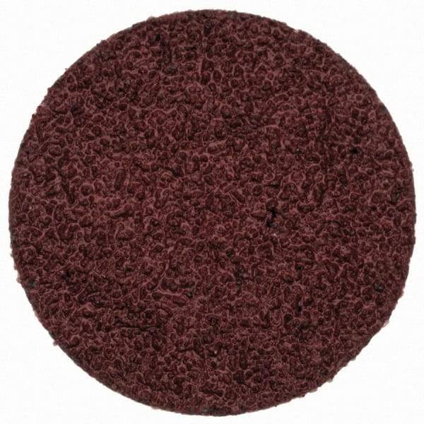 Merit Abrasives - 1" Disc Diam, 60 Grit, Aluminum Oxide Quick Change Disc - Type R Attaching System, Coated, Brown, 40,000 RPM, ALO Series - Makers Industrial Supply