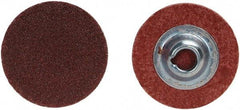 Merit Abrasives - 1" Disc Diam, 180 Grit, Aluminum Oxide Quick Change Disc - Type S Attaching System, Coated, Brown, 40,000 RPM, ALO Series - Makers Industrial Supply