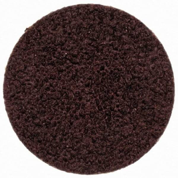 Merit Abrasives - 3/4" Disc Diam, 80 Grit, Aluminum Oxide Quick Change Disc - Type S Attaching System, Coated, Brown, 40,000 RPM, ALO Series - Makers Industrial Supply