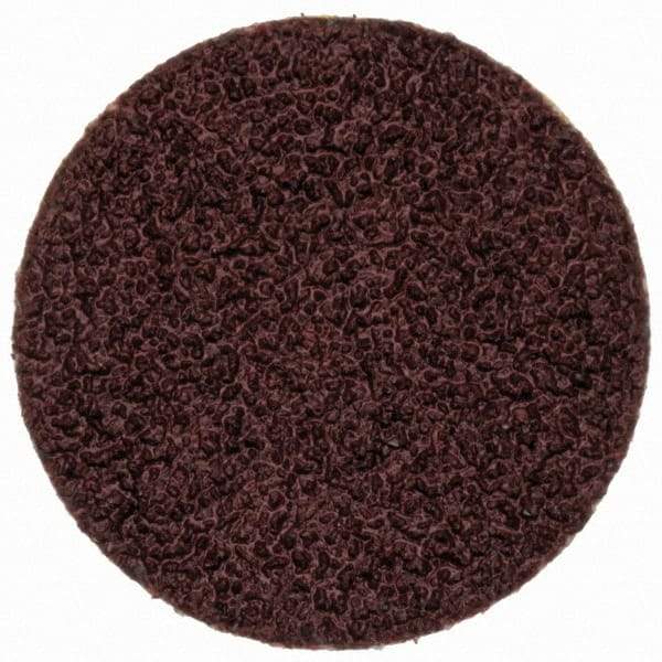 Merit Abrasives - 3/4" Disc Diam, 80 Grit, Aluminum Oxide Quick Change Disc - Type R Attaching System, Coated, Brown, 40,000 RPM, ALO Series - Makers Industrial Supply