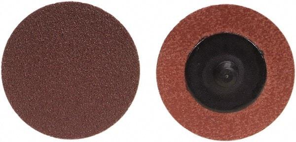 Merit Abrasives - 3/4" Disc Diam, 150 Grit, Aluminum Oxide Quick Change Disc - Type R Attaching System, Coated, Brown, 40,000 RPM, ALO Series - Makers Industrial Supply