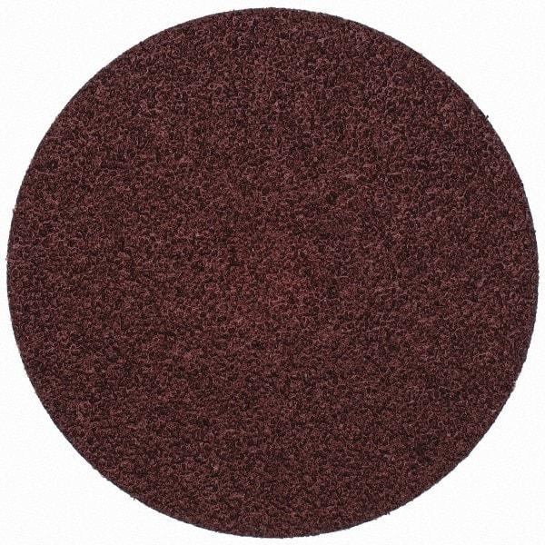 Merit Abrasives - 3" Disc Diam, 50 Grit, Aluminum Oxide Quick Change Disc - Type S Attaching System, Coated, Brown, 20,000 RPM, ALO Series - Makers Industrial Supply