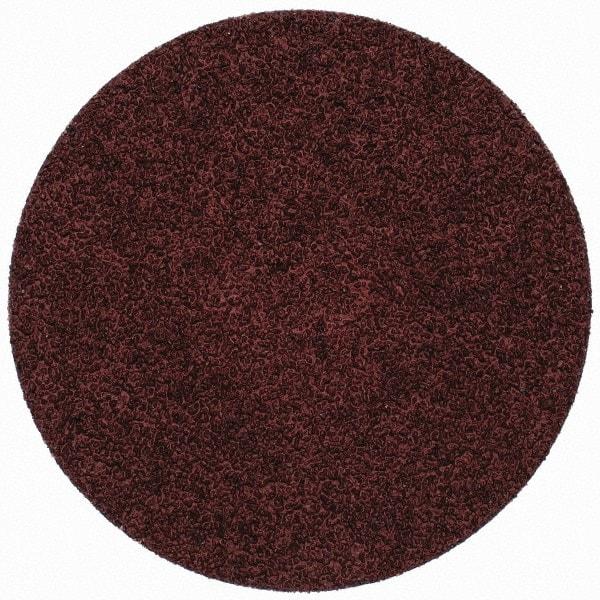 Merit Abrasives - 3" Disc Diam, 40 Grit, Aluminum Oxide Quick Change Disc - Type S Attaching System, Coated, Brown, 20,000 RPM, ALO Series - Makers Industrial Supply