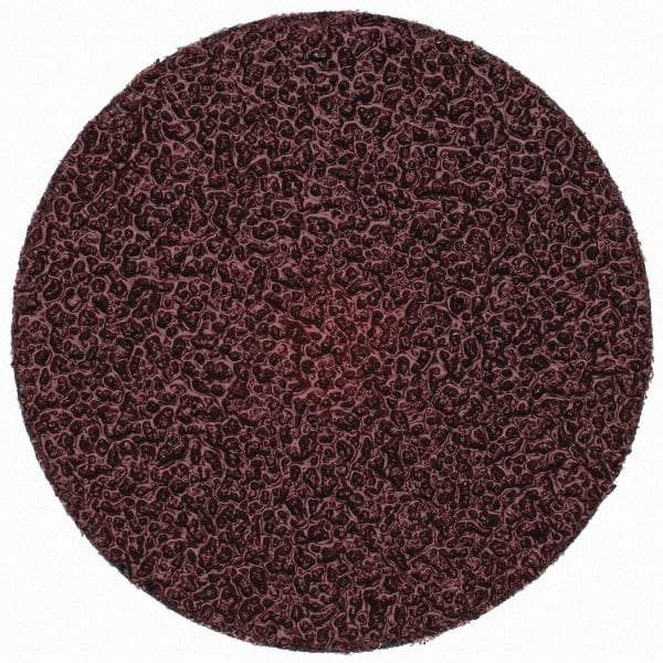 Merit Abrasives - 3" Disc Diam, 24 Grit, Aluminum Oxide Quick Change Disc - Type S Attaching System, Coated, Brown, 20,000 RPM, ALO Series - Makers Industrial Supply