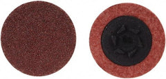 Merit Abrasives - 3" Disc Diam, 24 Grit, Aluminum Oxide Quick Change Disc - Type P Attaching System, Coated, Brown, 20,000 RPM, ALO Series - Makers Industrial Supply