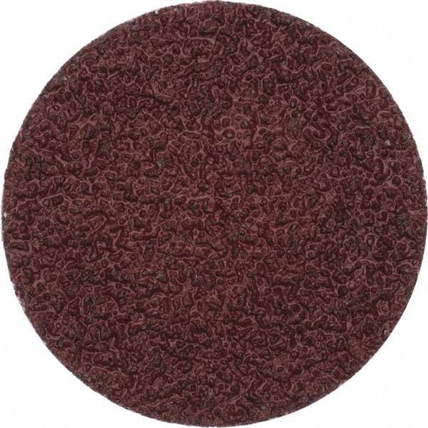 Merit Abrasives - 2" Disc Diam, 36 Grit, Aluminum Oxide Quick Change Disc - Type P Attaching System, Coated, Brown, 30,000 RPM, ALO Series - Makers Industrial Supply