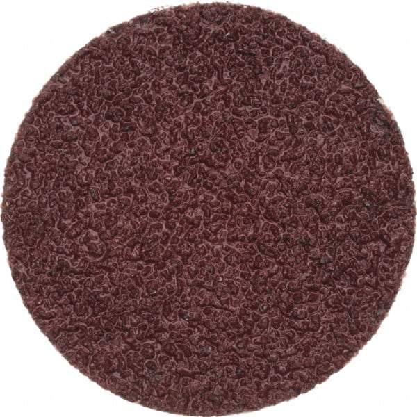 Merit Abrasives - 1-1/2" Disc Diam, 40 Grit, Aluminum Oxide Quick Change Disc - Type P Attaching System, Coated, Brown, 30,000 RPM, ALO Series - Makers Industrial Supply