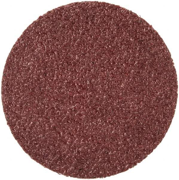 Merit Abrasives - 1" Disc Diam, 80 Grit, Aluminum Oxide Quick Change Disc - Type P Attaching System, Coated, Brown, 40,000 RPM, ALO Series - Makers Industrial Supply