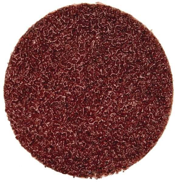 Merit Abrasives - 1" Disc Diam, 60 Grit, Aluminum Oxide Quick Change Disc - Type P Attaching System, Coated, Brown, 40,000 RPM, ALO Series - Makers Industrial Supply