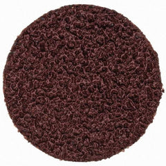 Merit Abrasives - 1" Disc Diam, 40 Grit, Aluminum Oxide Quick Change Disc - Type P Attaching System, Coated, Brown, 40,000 RPM, ALO Series - Makers Industrial Supply