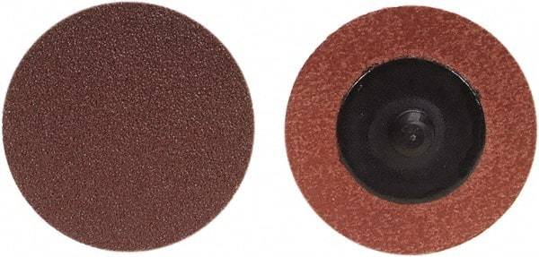 Merit Abrasives - 4" Disc Diam, 36 Grit, Aluminum Oxide Quick Change Disc - Type R Attaching System, Coated, Brown, 12,000 RPM, ALO Series - Makers Industrial Supply