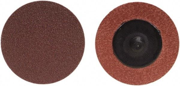 Merit Abrasives - 3" Disc Diam, 180 Grit, Aluminum Oxide Quick Change Disc - Type R Attaching System, Coated, Brown, 20,000 RPM, ALO Series - Makers Industrial Supply