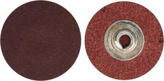 Merit Abrasives - 1-1/2" Disc Diam, 120 Grit, Aluminum Oxide Quick Change Disc - Type S Attaching System, Coated, Brown, 30,000 RPM, ALO Series - Makers Industrial Supply