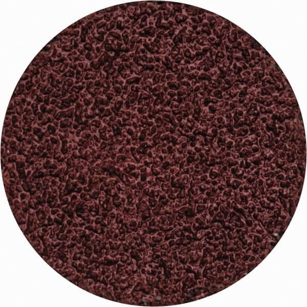 Merit Abrasives - 1-1/2" Disc Diam, 40 Grit, Aluminum Oxide Quick Change Disc - Type S Attaching System, Coated, Brown, 30,000 RPM, ALO Series - Makers Industrial Supply