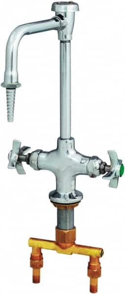 T&S Brass - Standard with Hose Thread, 2 Way Design, Deck Mount, Laboratory Faucet - Lever Handle - Makers Industrial Supply