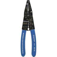 Imperial - 10 to 22 AWG Capacity Wire Stripper/Cutter/Crimper - 8-1/4" OAL, Hardened Steel with Cushion Grip Handle - Makers Industrial Supply