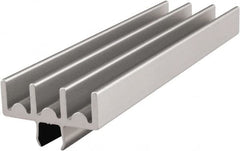 80/20 Inc. - 3 Panel, 0 to 28.58" Wide Door, Clear Anodized Aluminum Lower Door Track - 6.99mm Door Thickness - Makers Industrial Supply