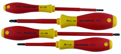 Insulated Slotted Screwdriver 3.5 & 4.5mm & Phillips # 1 & # 2. 4 Piece Set - Makers Industrial Supply