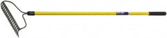 Ability One - Bow Rake with 57" Straight Fiberglass Handle - 16 Tines, 2-1/2" Tine Length - Makers Industrial Supply