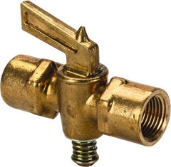 Parker - 3/8" Pipe, Female Pipe to Female Pipe Drain Cock & Shutoff Valve - 3/8-18 Thread, 30 Max psi - Makers Industrial Supply