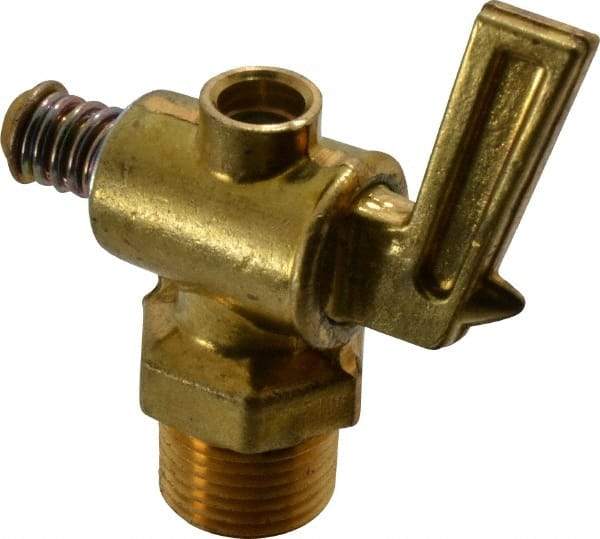 Parker - 3/8" Pipe, Male Pipe Drain Cock & Shutoff Valve - 3/8-18 Thread, 150 Max psi - Makers Industrial Supply