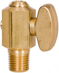 Parker - 1/4" Pipe, Male Pipe Drain Cock & Shutoff Valve - 1/4-18 Thread, 150 Max psi - Makers Industrial Supply