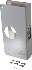 Don-Jo - 4-1/4" Wide x 9" High, Stainless Steel, Door Reinforcer - 1-3/4" Thick Door, 2-3/4" Backset - Makers Industrial Supply