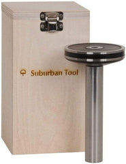 Suburban Tool - 1 Inch Cylinder Diameter, 3-3/8 Inch Base Diameter, 6-1/2 Inch High, Magnetic Base, Steel Cylinder Square - 0.0001 Inch Accuracy, Includes Wooden Storage Case - Makers Industrial Supply