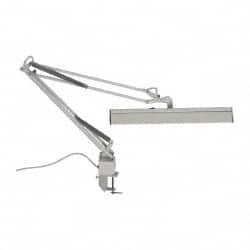 Value Collection - 120 VAC, 15 Watt, Swing Arm Machine Light - Clamp Mount, 5 Ft. Cord, White - Makers Industrial Supply