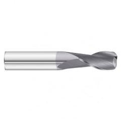 5/16 Dia. x 2-1/2 Overall Length 2-Flute .045 C/R Solid Carbide SE End Mill-Round Shank-Center Cut-TiAlN - Makers Industrial Supply