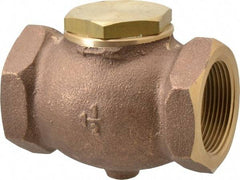 Conrader - 1-1/2" Bronze Check Valve - Inline, FNPT x FNPT - Makers Industrial Supply