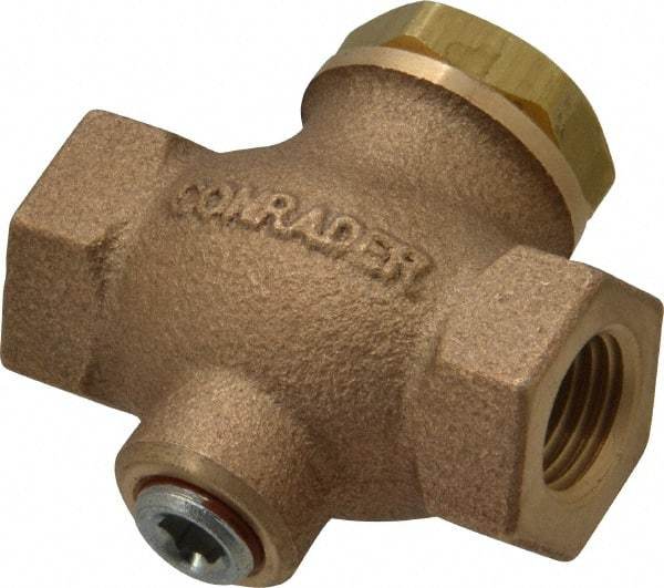 Conrader - 1/4" Bronze Check Valve - Inline, FNPT x FNPT - Makers Industrial Supply