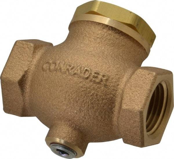 Conrader - 1/2" Bronze Check Valve - Inline, FNPT x FNPT - Makers Industrial Supply