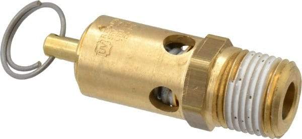 Conrader - 1/2" Inlet, ASME Safety Relief Valve - 150 Max psi, Brass, 274 Cubic' per Min - Makers Industrial Supply