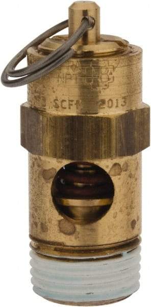 Conrader - 3/8" Inlet, ASME Safety Relief Valve - 200 Max psi, Brass, 178 Cubic' per Min - Makers Industrial Supply