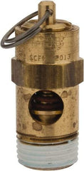 Conrader - 3/8" Inlet, ASME Safety Relief Valve - 200 Max psi, Brass, 178 Cubic' per Min - Makers Industrial Supply