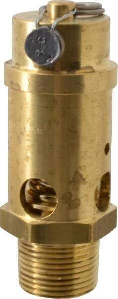 Conrader - 1" Inlet, ASME Safety Relief Valve - 200 Max psi, Brass, 1,624 Cubic' per Min - Makers Industrial Supply