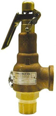 Midwest Control - 2" Inlet, 2-1/2" Outlet, ASME Safety Relief Valve - 125 Max psi, Bronze, 3,464 Cubic' per Min - Makers Industrial Supply