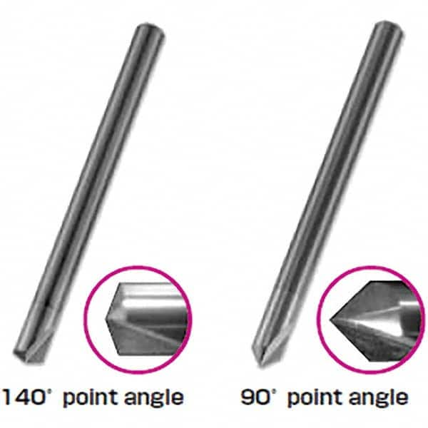 Tungaloy - 3mm Body Diam, 140°, 38.1mm OAL, Solid Carbide Spotting Drill - Makers Industrial Supply