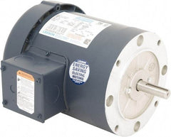 Leeson - 1 Max hp, 1,800 Max RPM, Premium Efficient Electric AC DC Motor - 575 V Input, Three Phase, 56C Frame, C-Face Mount, TEFC Enclosure - Makers Industrial Supply