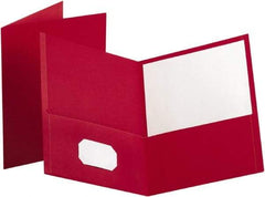 OXFORD - 8-1/2" Long x 11" Wide Pocket - Red - Makers Industrial Supply