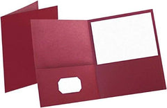 OXFORD - 8-1/2" Long x 11" Wide Pocket - Burgundy - Makers Industrial Supply