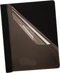 OXFORD - 11" Long x 8" Wide Report Cover with Tang/Prong Binding - Black - Makers Industrial Supply