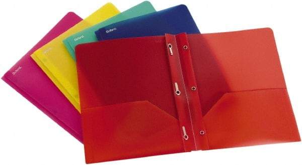 OXFORD - 8-1/2" Long x 11" Wide Report Cover with Tang/Prong Binding - Assorted Colors - Makers Industrial Supply