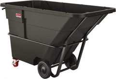 Suncast - 1,300 Lb Load Capacity, 33 Bushels, 1-1/2 Cu Yd, Polyethylene Tilt Truck - 41.28" Wide x 85.87" Long x 47.89" High, Matte Gray - Makers Industrial Supply